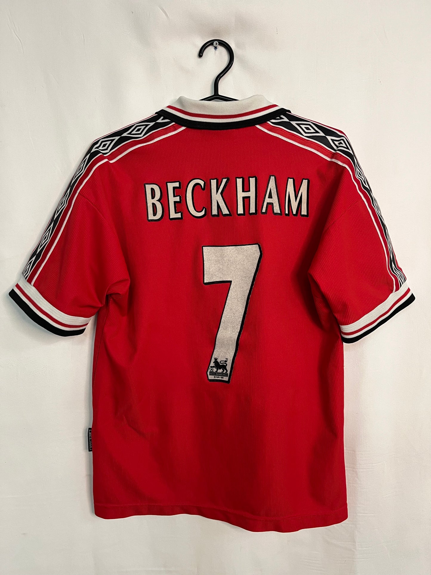 Manchester United 1998/99 D.Beckham #7 Barnatreyja - Stærð: XL barna